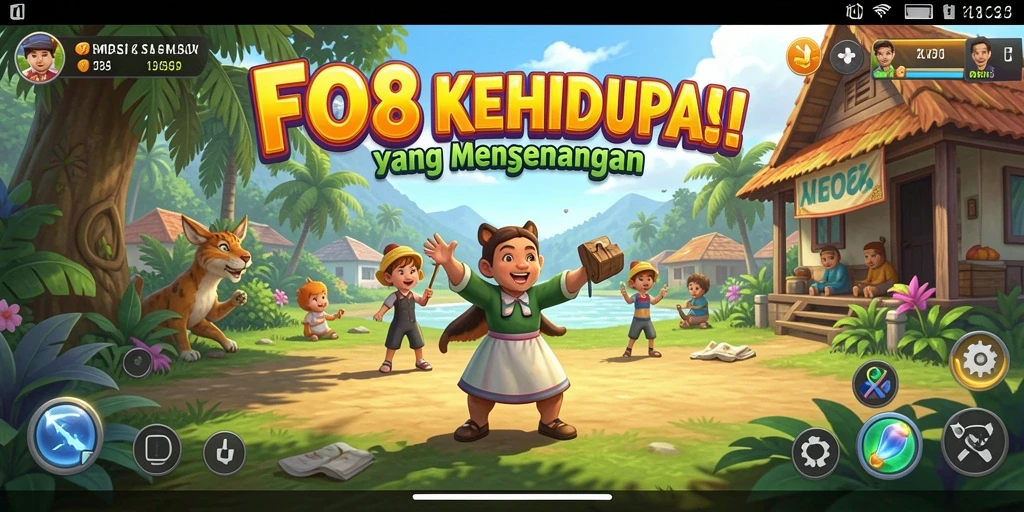 Tampilan gameplay FO8 yang menarik dan penuh warna.