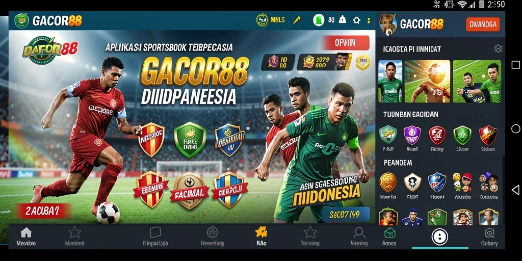Screenshot GACOR88 menampilkan pengalaman bertaruh yang menarik di Sportsbook.
