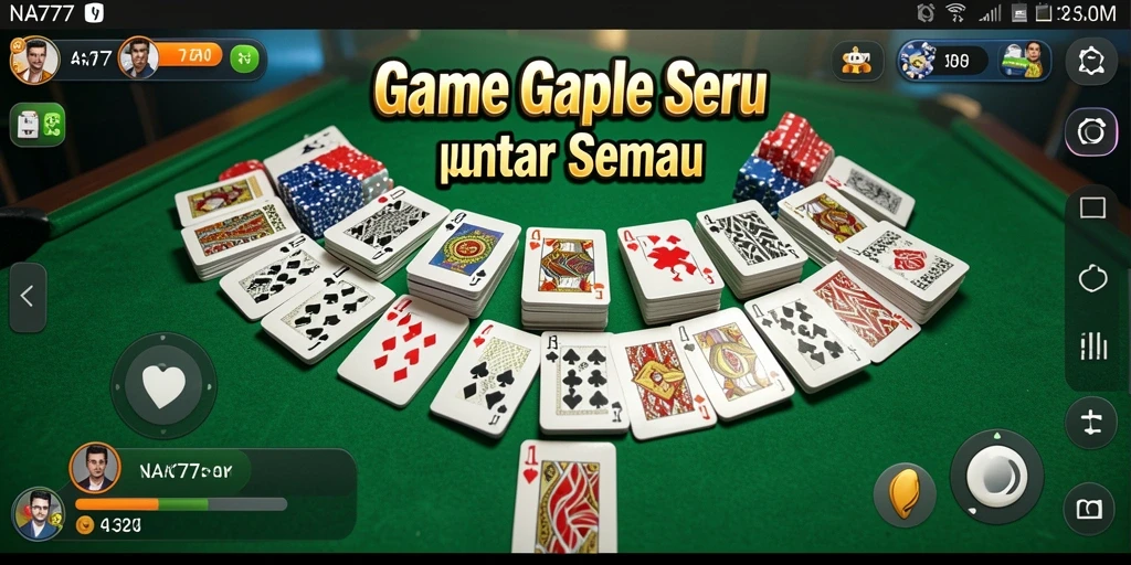 Screenshot gameplay NA777 yang menampilkan keseruan permainan Gaple.