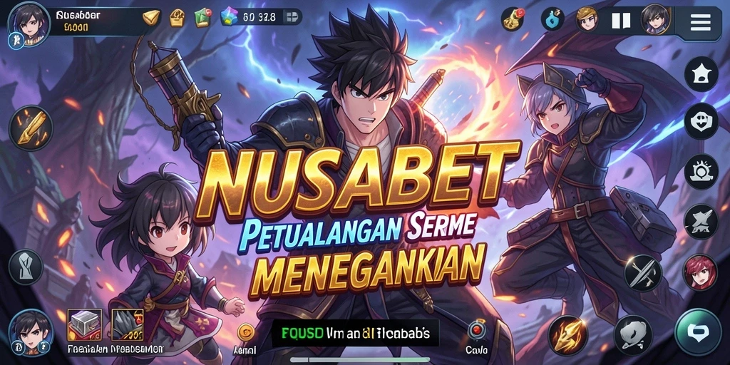 Tampilan gameplay NUSABET dengan karakter Anime yang mengesankan.