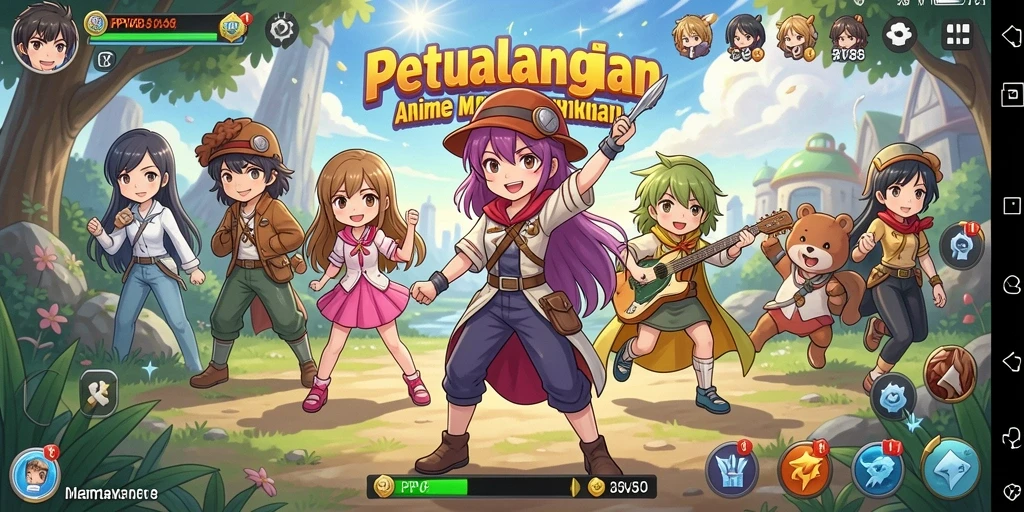 Tangkapan layar gameplay PPV88 dengan karakter anime yang menarik.
