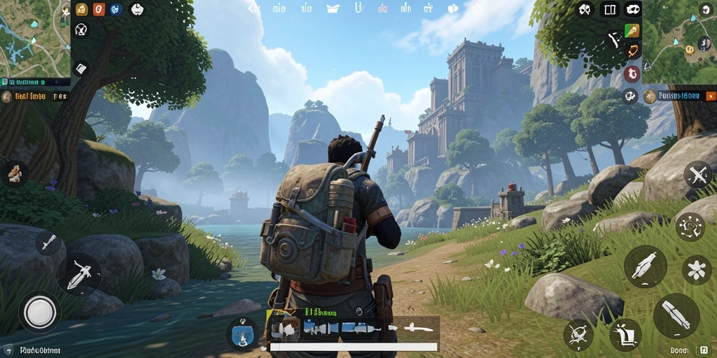 Tampak pemandangan indah dalam gameplay RP8 yang menakjubkan.